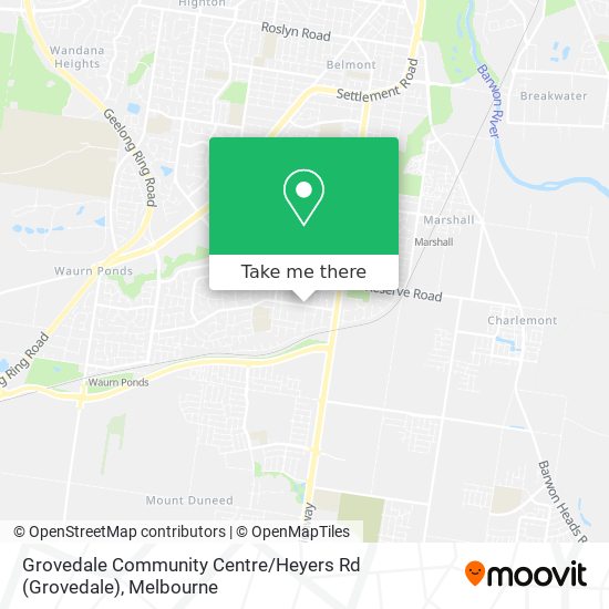 Grovedale Community Centre / Heyers Rd map