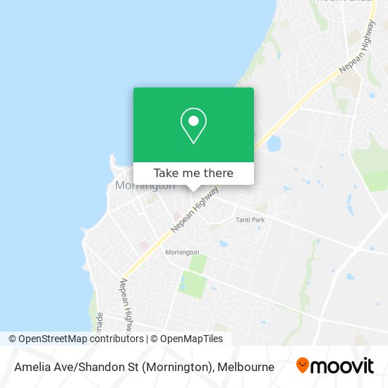 Amelia Ave / Shandon St (Mornington) map