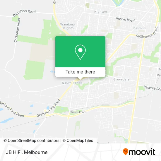 JB HiFi map