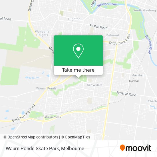 Waurn Ponds Skate Park map