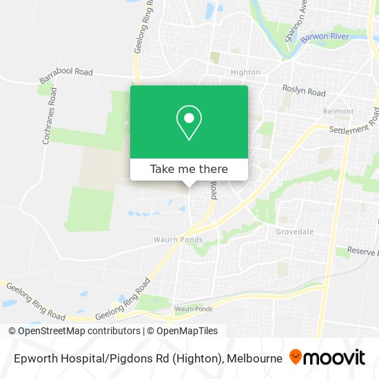 Epworth Hospital / Pigdons Rd (Highton) map