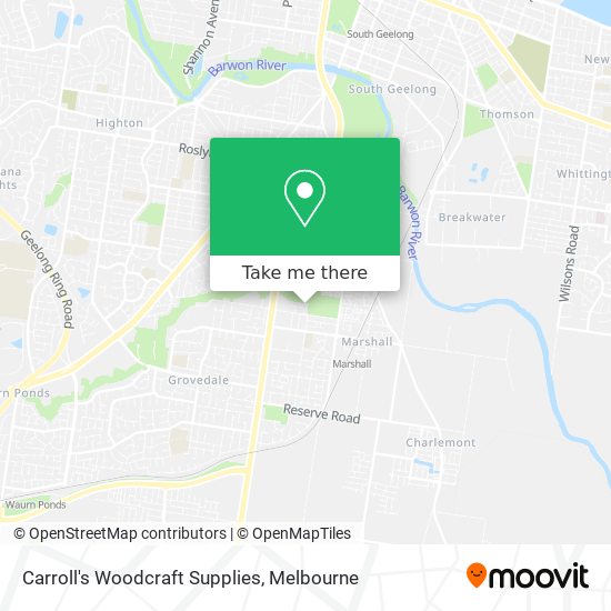 Carroll's Woodcraft Supplies map
