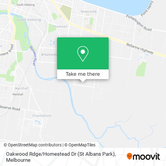 Oakwood Rdge / Homestead Dr (St Albans Park) map