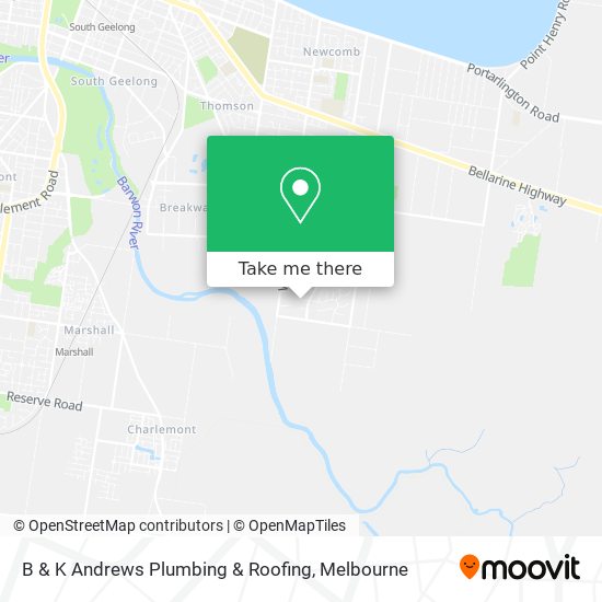 B & K Andrews Plumbing & Roofing map