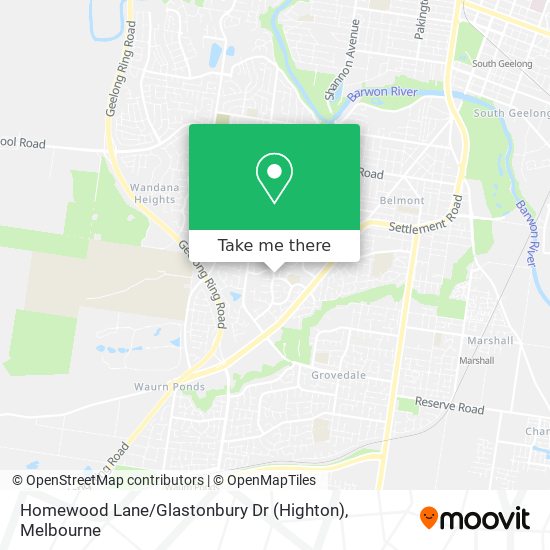 Homewood Lane / Glastonbury Dr (Highton) map