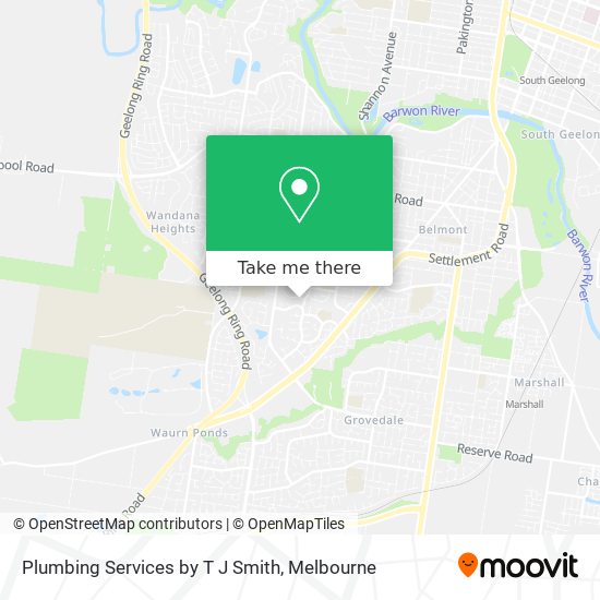 Plumbing Services by T J Smith map