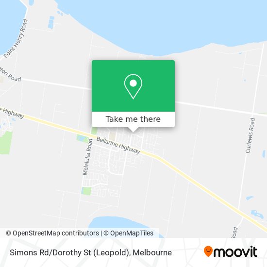 Simons Rd/Dorothy St (Leopold) map