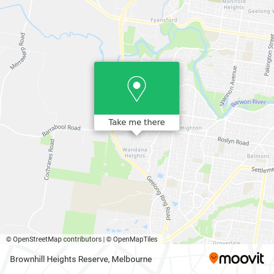 Brownhill Heights Reserve map