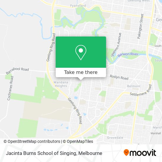 Jacinta Burns School of Singing map