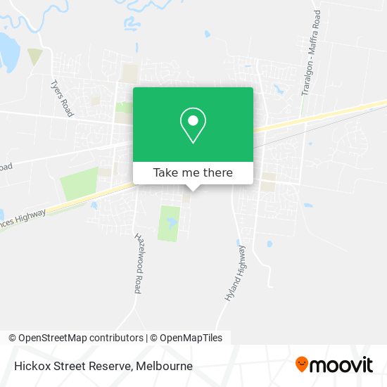 Hickox Street Reserve map