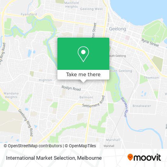 International Market Selection map
