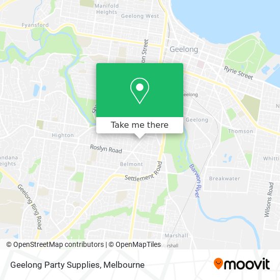 Geelong Party Supplies map