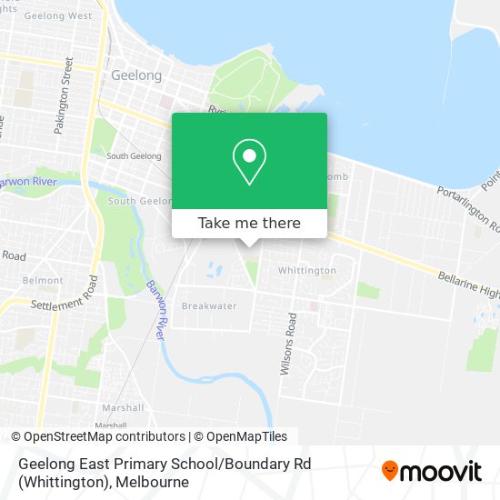 Geelong East Primary School / Boundary Rd (Whittington) map