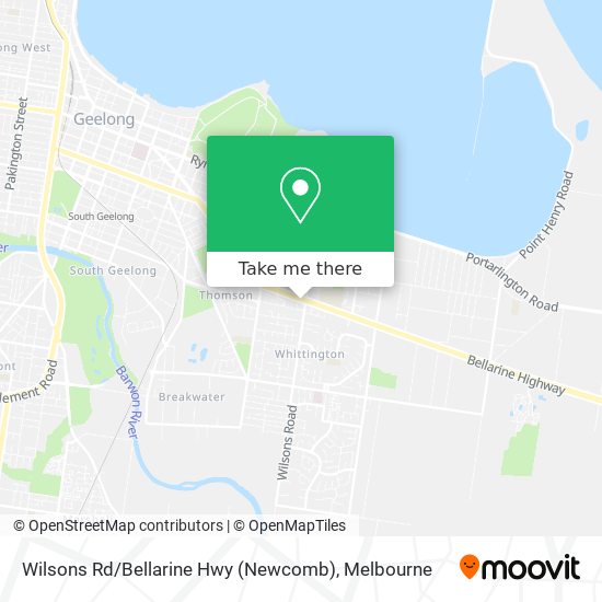 Wilsons Rd / Bellarine Hwy (Newcomb) map