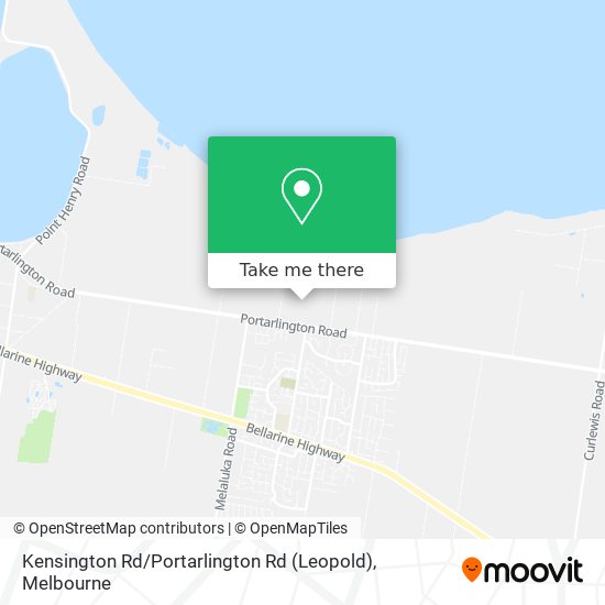 Kensington Rd / Portarlington Rd (Leopold) map
