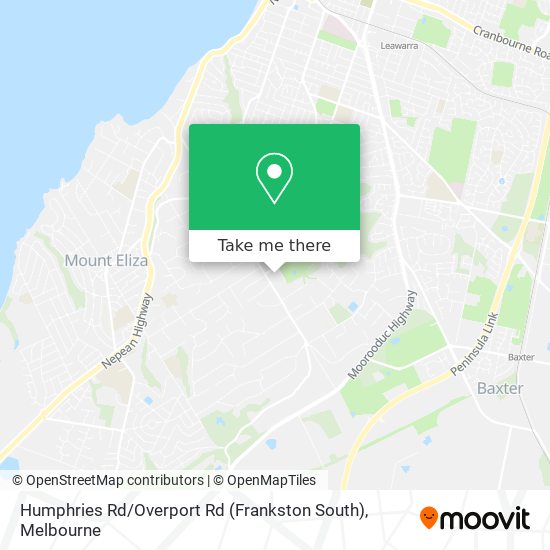 Humphries Rd / Overport Rd (Frankston South) map