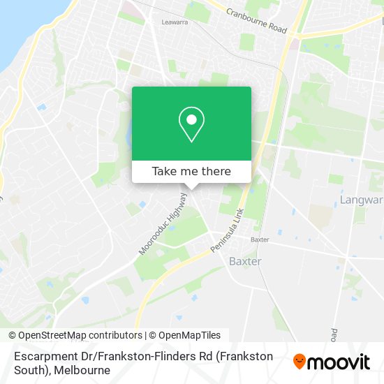 Escarpment Dr / Frankston-Flinders Rd (Frankston South) map