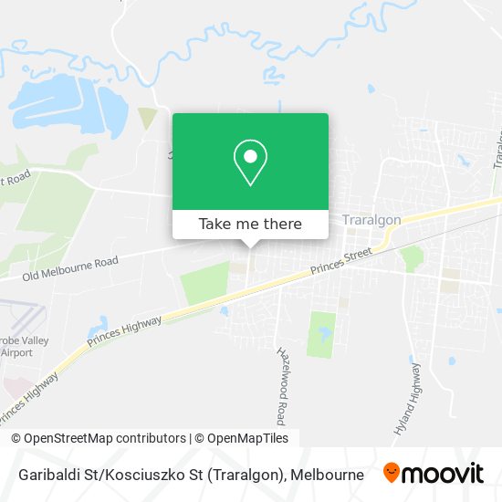 Garibaldi St / Kosciuszko St (Traralgon) map