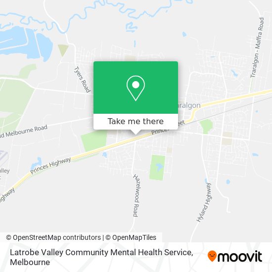 Latrobe Valley Community Mental Health Service map
