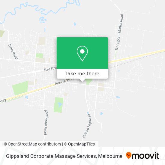Gippsland Corporate Massage Services map
