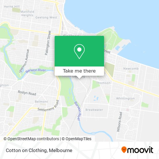 Cotton on Clothing map