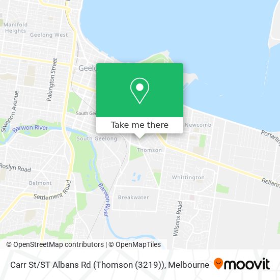 Mapa Carr St / ST Albans Rd (Thomson (3219))