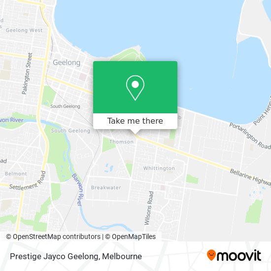 Prestige Jayco Geelong map