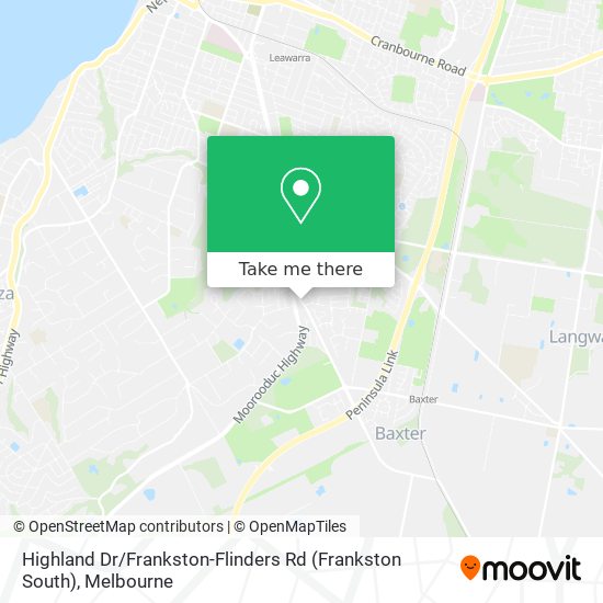 Highland Dr / Frankston-Flinders Rd (Frankston South) map