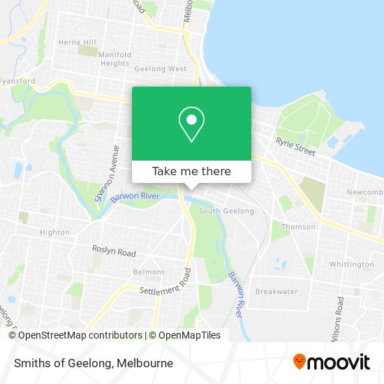 Mapa Smiths of Geelong