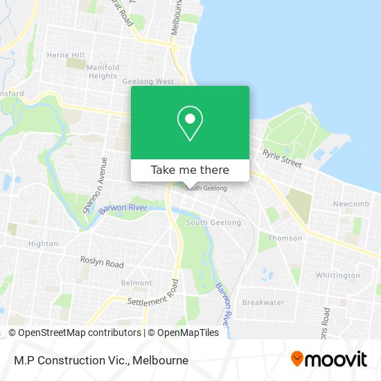 M.P Construction Vic. map