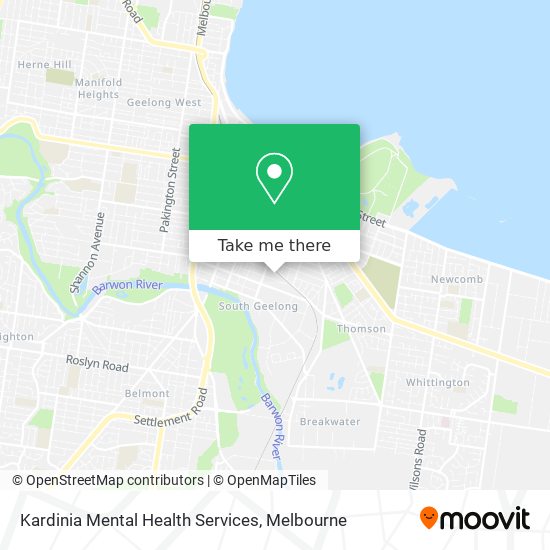 Mapa Kardinia Mental Health Services