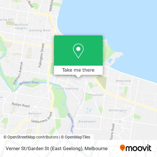 Mapa Verner St / Garden St (East Geelong)