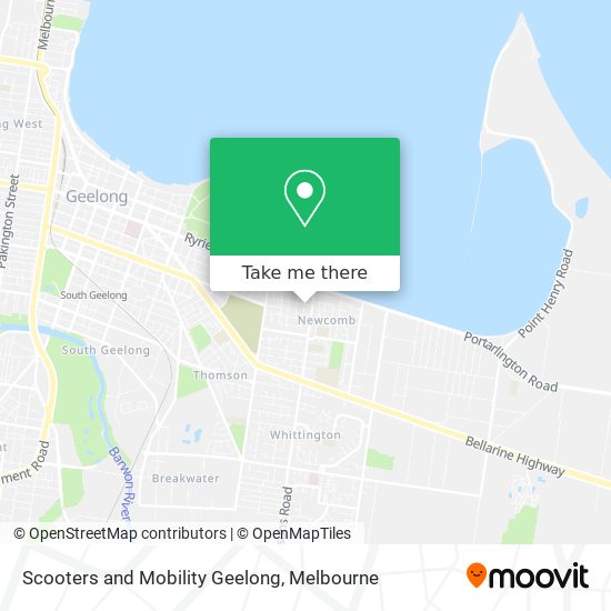 Scooters and Mobility Geelong map