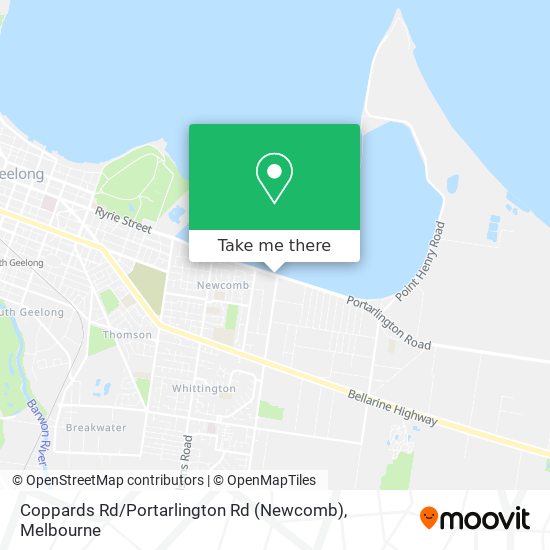 Coppards Rd / Portarlington Rd (Newcomb) map