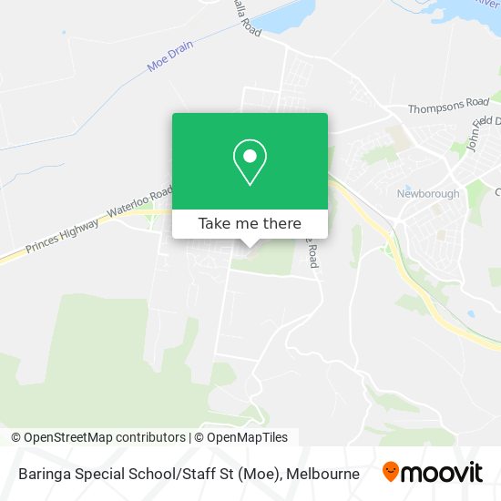 Baringa Special School / Staff St (Moe) map