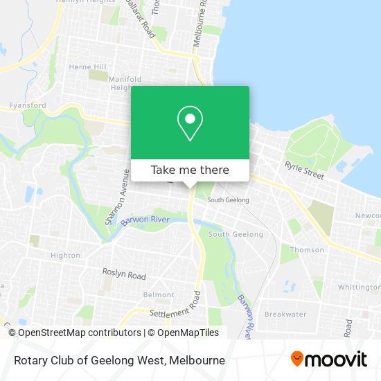 Rotary Club of Geelong West map