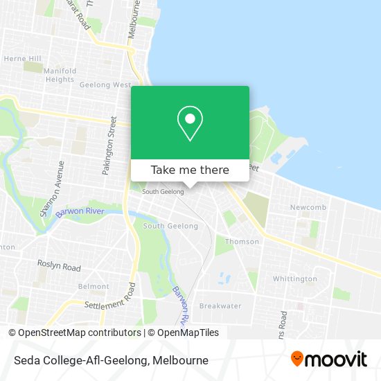 Seda College-Afl-Geelong map