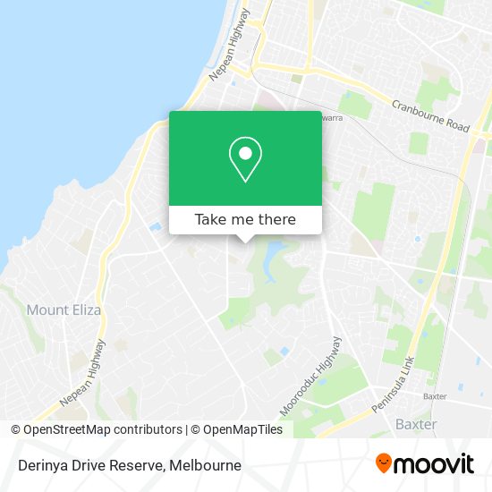 Derinya Drive Reserve map