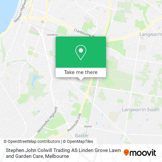 Mapa Stephen John Colwill Trading AS Linden Grove Lawn and Garden Care