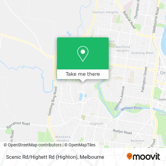 Scenic Rd/Highett Rd (Highton) map