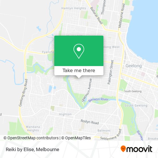Reiki by Elise map