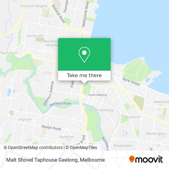 Malt Shovel Taphouse Geelong map