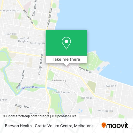 Barwon Health - Gretta Volum Centre map