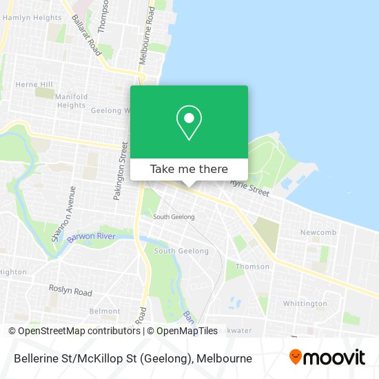 Bellerine St / McKillop St (Geelong) map
