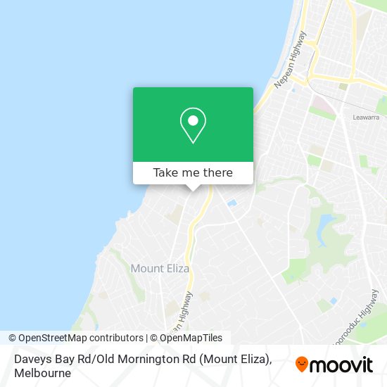 Mapa Daveys Bay Rd / Old Mornington Rd (Mount Eliza)