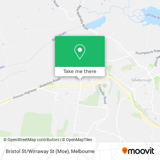 Mapa Bristol St/Wirraway St (Moe)