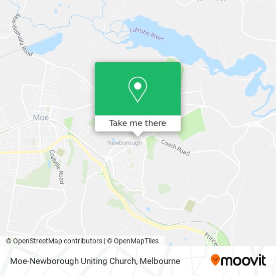 Moe-Newborough Uniting Church map