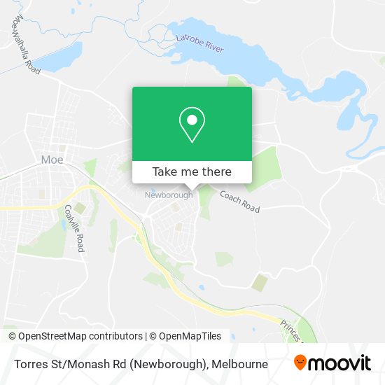 Mapa Torres St / Monash Rd (Newborough)