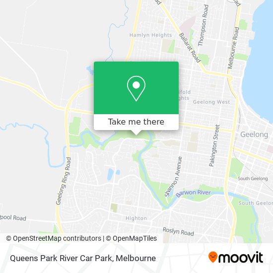 Queens Park River Car Park map
