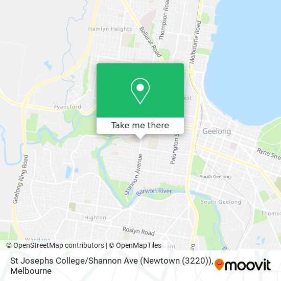 St Josephs College / Shannon Ave (Newtown (3220)) map